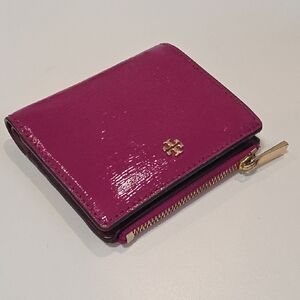 Tory Burch Fuchsia Wallet with Gold Accents